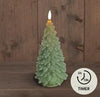 BOT 3D WICK JADE GREEN CHRISTMAS TREE CANDLE RUSTIC WAX 9.5X20CM 2AAA / TIMER
