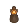 Angel Wax LED Candle with 3D Flame, Battery-Powered, with Timer, D8.5H14.5CM, Taupe