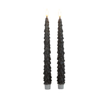 DINERKAARS KERSTBOOM WAX 3D VLAM OP 2X2AAA BATTERIJ MET AFSTANDSBEDIENING 27CM TAUPE 2 STUKS