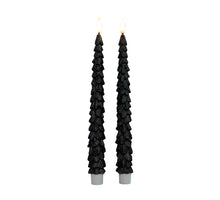 DINERKAARS KERSTBOOM WAX 3D VLAM OP 2X2AAA BATTERIJ MET AFSTANDSBEDIENING 27CM ZWART 2 STUKS