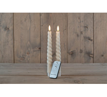 DINERKAARS B.O. 2ST IVOOR SWIRL WAX 23CM 3D LONT MET AFSTANDSBEDIENING 2X2AAA