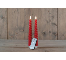 DINERKAARS B.O. 2ST ROOD SWIRL WAX 23CM 3D LONT MET AFSTANDSBEDIENING 2X2AAA