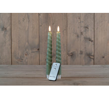 DINERKAARS B.O. 2ST JADE GROEN SWIRL WAX 23CM 3D LONT MET AFSTANDSBEDIENING 2X2AAA