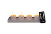 THEELICHT 3D LONT OPLAADBAAR MET AFSTANDSBEDIENING EN OPLAADSTATION D3.8H5CM WIT SET VAN 4