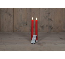 DINERKAARS B.O. 2ST ROOD RUSTIEK WAX 23CM 3D LONT MET AFSTANDSBEDIENING 2X2AAA
