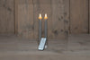 DINNER CANDLE BO 2PCS TAUPE RUSTIC WAX 23CM 3D WICK WITH REMOTE CONTROL 2X2AAA