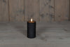 BOWL CANDLE BLACK WAX RUSTIC 3D WICK 7.5X12.5CM 3XAAA / TIMER