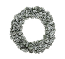 Imperial krans snowy binnen dia120cm H.25cm groen/wit