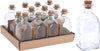 Pak á 12 fles glas vierkant 100ML met kurk 5x5x11cm