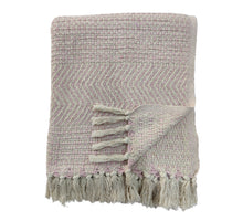 Plaid Nazca Recycled Cotton 150x125cm White/Pink