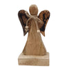 Deco Angel Wood 10x5x19cm Natural/Brown