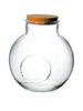 Jar glass &amp; cork ''Charlie'' (h) 26.5x (d) 25cm
