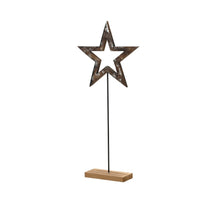 Ster mdf enamel finishw silver foil mdf base black iron stick fsc mix 70% bruin L.42cm x W.8cm x H.92cm