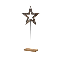 Ster mdf enamel finishw silver foil mdf base black iron stick fsc mix 70% bruin L.29.5cm x W.7cm x H.65cm
