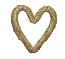Heart-shaped straw 4x30cm natural