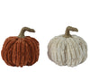 Pompoen polyester 2 assortie D16 H18cm