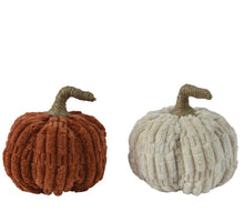 Pompoen polyester 2 assortie D13 H13cm