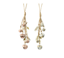 Bundel ijzeren bellen 2 assortie D3 H28cm goud