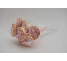 Pack of 8 Pink Rusks LARGE with ribbon on stick 50cm