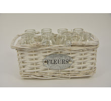 White wicker basket 