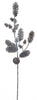 Flocked pine cone spray brown 70cm