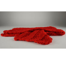 Gebreid deco band 15 cm x 150 cm rood