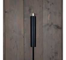 Solar Torch Black 3D Wick 21x4cm on 76cm Plug