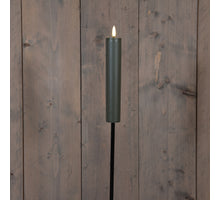 Solar Torch Olive 3D Wick 21x4cm on 76cm Plug/Display