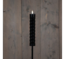 SOLAR SWIRL FAKKEL ZWART 3D LONT 21X4CM OP 76CM STEKER