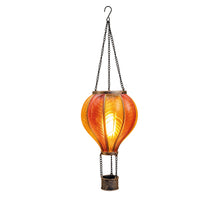 LUCHTBALLON SOLAR 20LED MET VLAMEFFECT 14X45CM GEEL/ORANJE