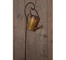 Watering Can Solar LED 23.5x10x15cm on Copper Stick