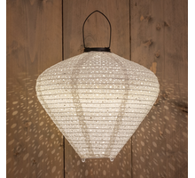 SOLAR LAMPION 33X29CM WIT / MARRAKESH