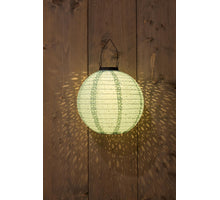 SOLAR LAMPION 25CM SAGE GROEN/ MARRAKESH