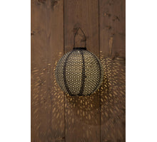 SOLAR LAMPION 25CM GRIJS/MARRAKESH