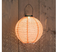 SOLAR LAMPION 25CM KORAAL/MARRAKESH