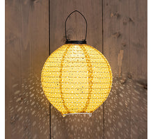 SOLAR LAMPION 25CM OCHER YELLOW/MARRAKESH