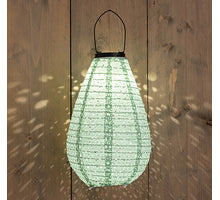 SOLAR LAMPION 20X29CM SAGE GROEN/MARRAKESH