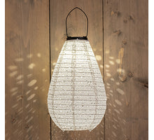 SOLAR LAMPION 20X29CM WIT/MARRAKESH