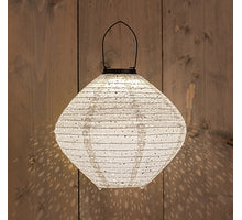 SOLAR LAMPION 29X25CM WIT/MARRAKESH