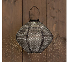 SOLAR LAMPION 29X25CM GRIJS/MARRAKESH