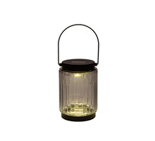 LANTAARN SOLAR 1LED GLAS  8.5X12CM  ZWART ( 2V-25MA SOLAR)