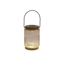 LANTAARN SOLAR 1LED GLAS  8.5X12CM  ZAND ( 2V-25MA SOLAR)