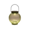 LANTAARN SOLAR 1LED GLAS 14,5X15CM OLIJF ( 2V-25MA SOLAR)