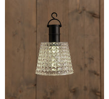 SOLAR HANGLAMP TRANSPARANT 12,5X12,5X16CM 1LED WARM WIT