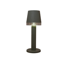 Solar table lamp with 1 LED, 8.5 x 8.5 x 21.5 cm, olive