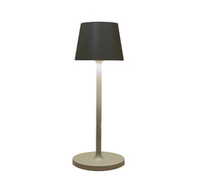 Solar table lamp with 1 LED, 11 x 11 x 31 cm, olive