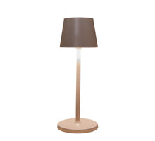 Solar table lamp with 1 LED, 11 x 11 x 21.5 cm, sand