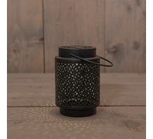Solar Lantern 1 LED Metal 8.5x8.5x12cm Black