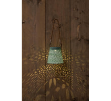 SOLAR LAMP SAGE GROEN TOUW 12X12CM/ HANGTAG