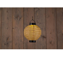 SOLAR LAMPION TAUPE 20CM LED WARM WIT